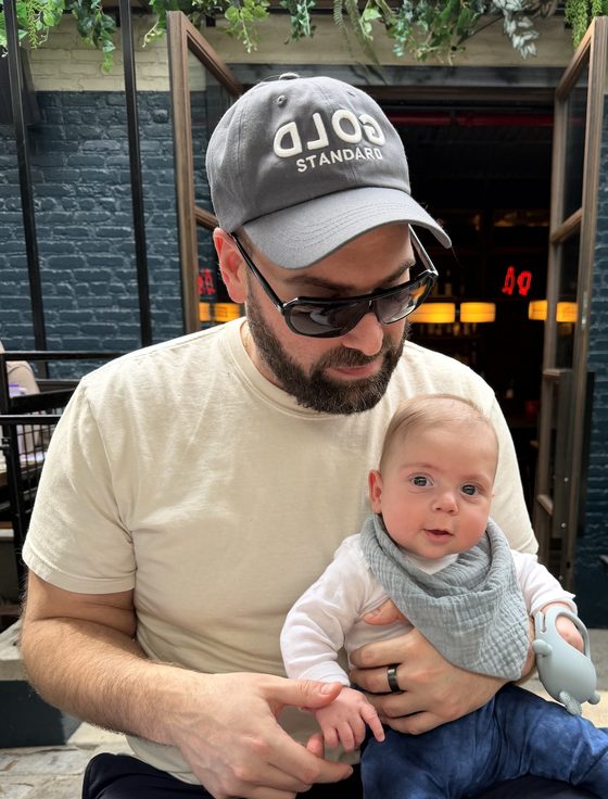 Stephen Gold and his son
